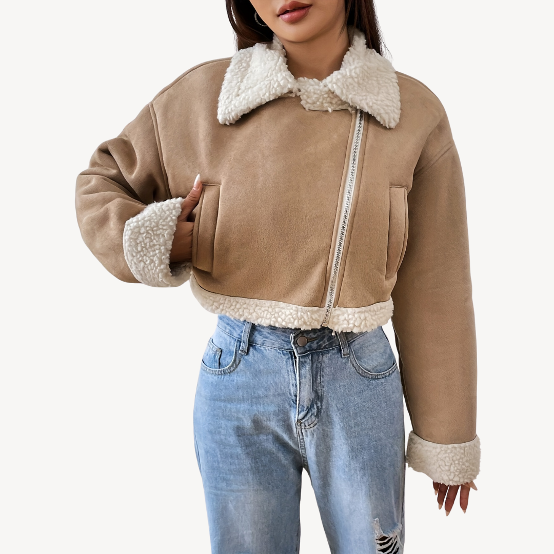 VogeLuxe | Women’s Faux Shearling Suede Jacket 2