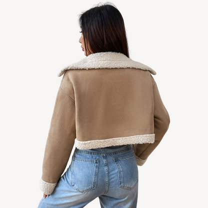 VogeLuxe | Women’s Faux Shearling Suede Jacket 3
