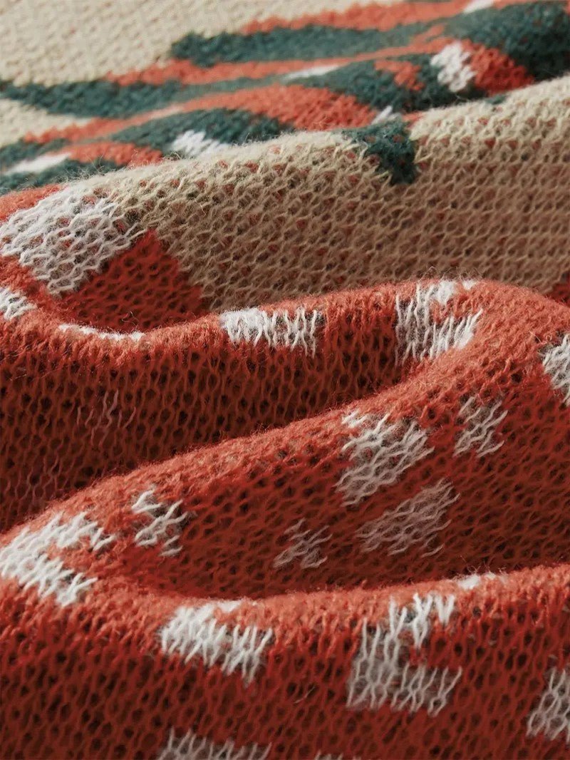 VogeLuxe | Women’s Festive Patchwork Christmas Knit Sweater 7