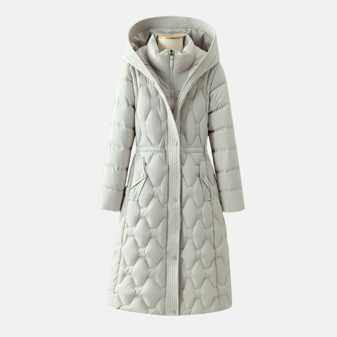VogeLuxe | Women’s Fitted Diamond-Quilted Puffer Coat 0