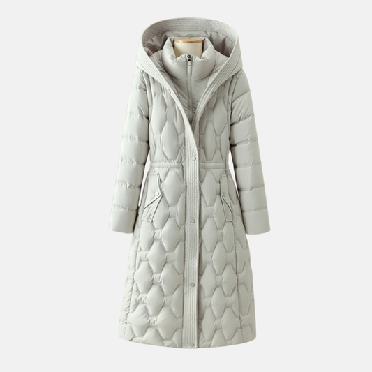 VogeLuxe | Women’s Fitted Diamond-Quilted Puffer Coat 0