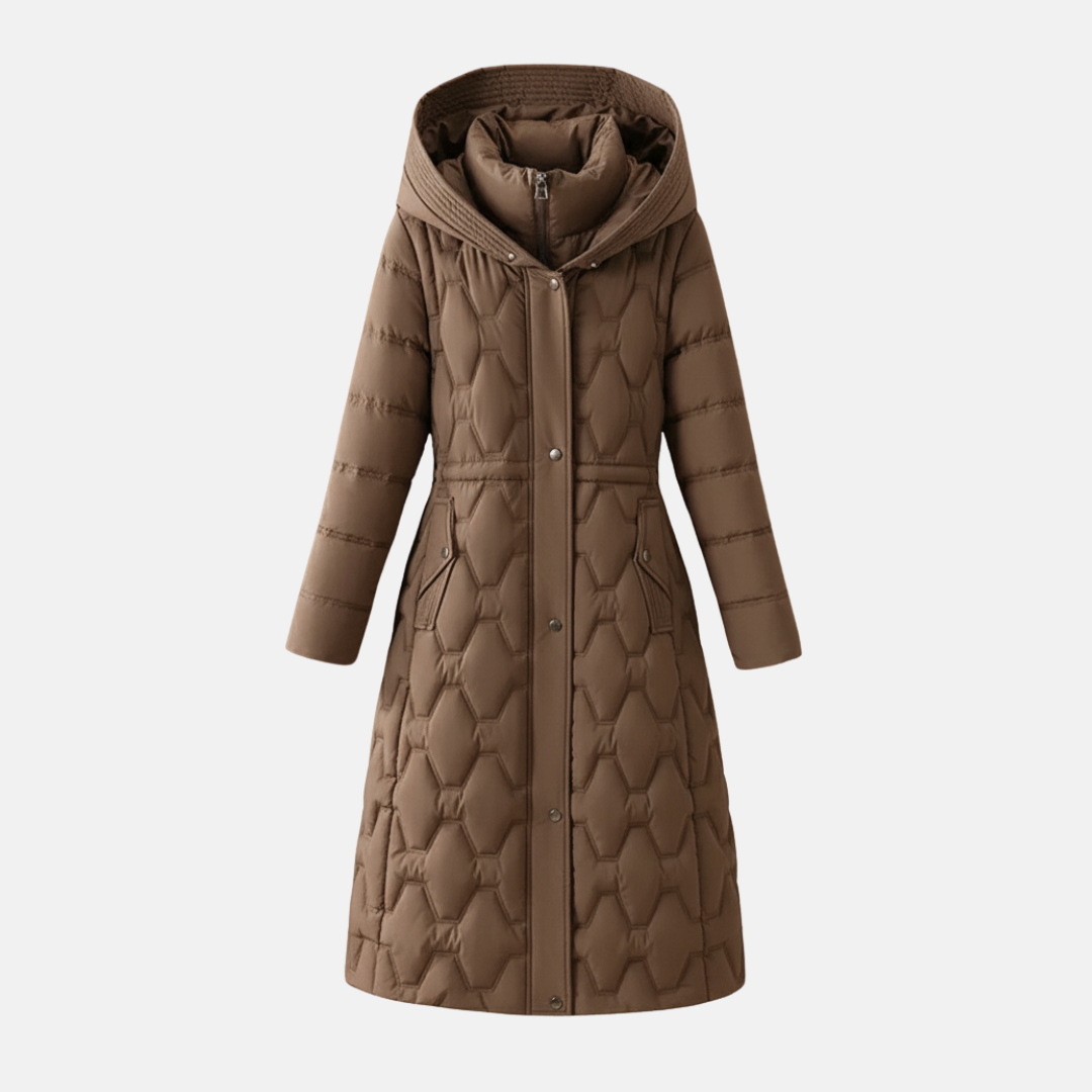 VogeLuxe | Women’s Fitted Diamond-Quilted Puffer Coat 2