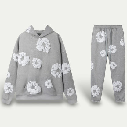 VogeLuxe | Women’s Floral Print Hooded Loungewear Set 0