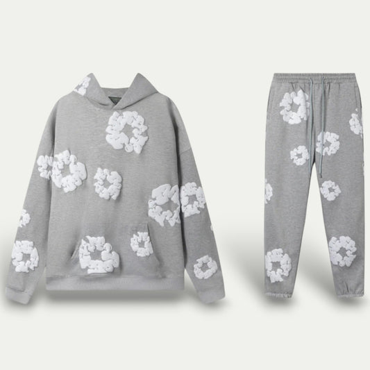 VogeLuxe | Women’s Floral Print Hooded Loungewear Set 0