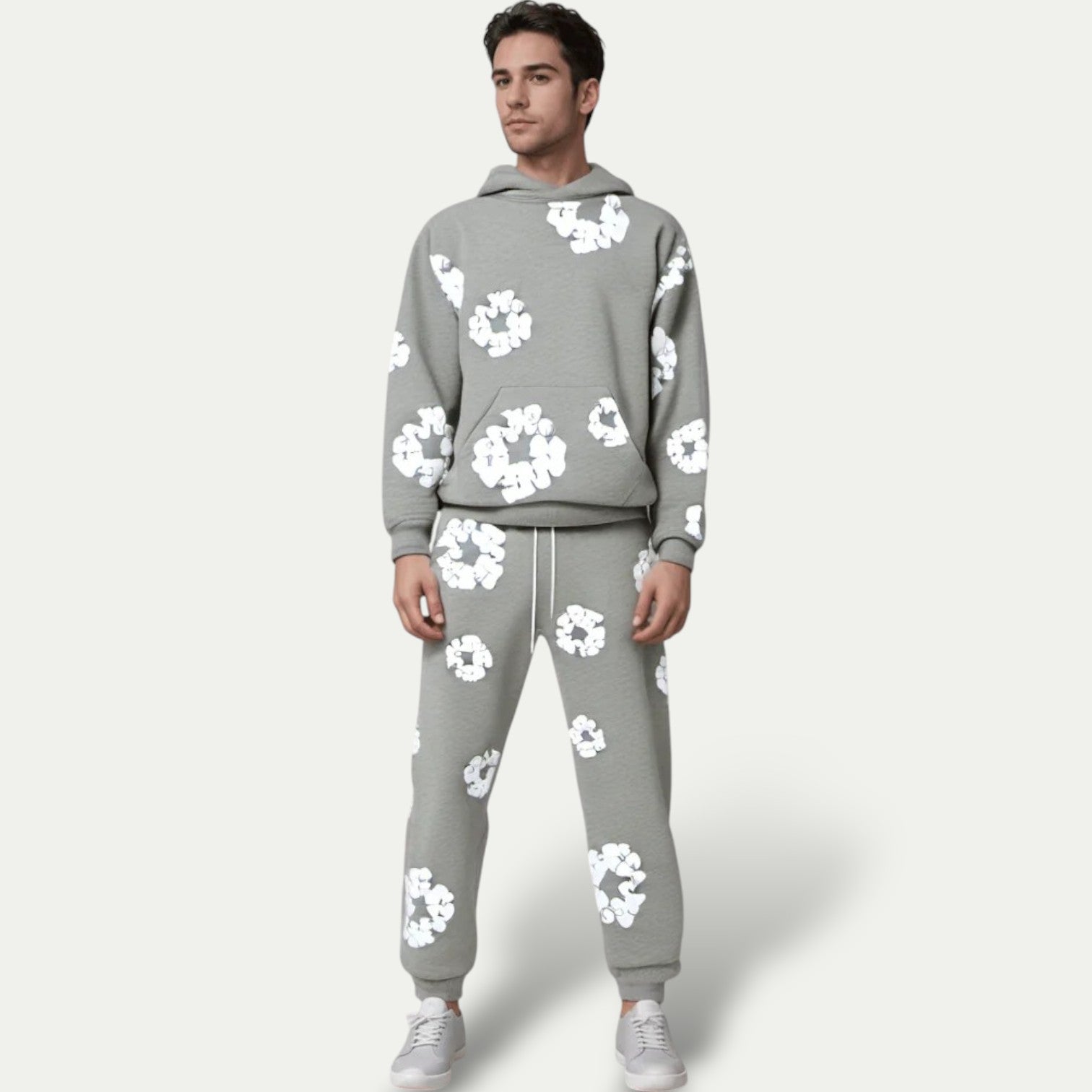 VogeLuxe | Women’s Floral Print Hooded Loungewear Set 1
