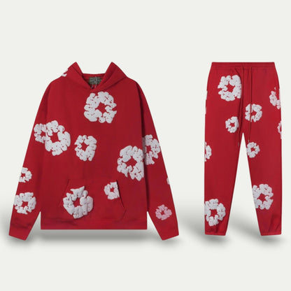 VogeLuxe | Women’s Floral Print Hooded Loungewear Set 2