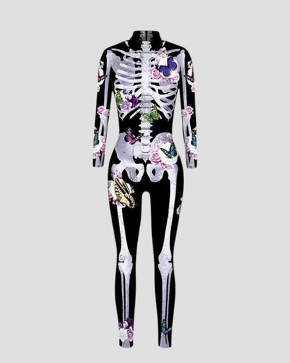 VogeLuxe | Women’s Floral Skeleton Jumpsuit 0