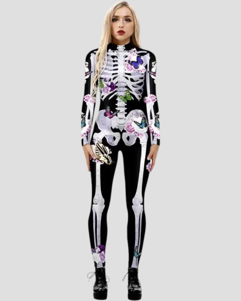 VogeLuxe | Women’s Floral Skeleton Jumpsuit 1