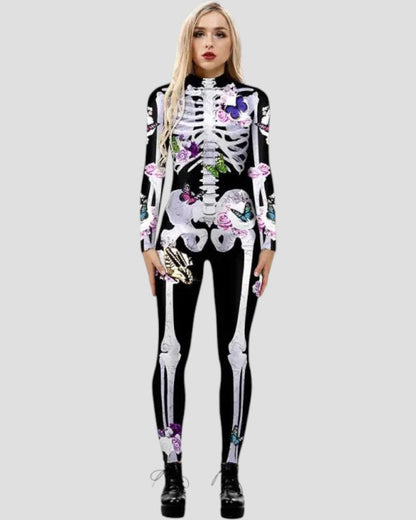 VogeLuxe | Women’s Floral Skeleton Jumpsuit 1