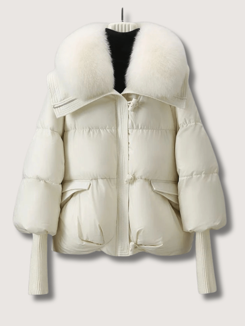 VogeLuxe | Women’s Fur Collar Cropped Puffer Jacket 3