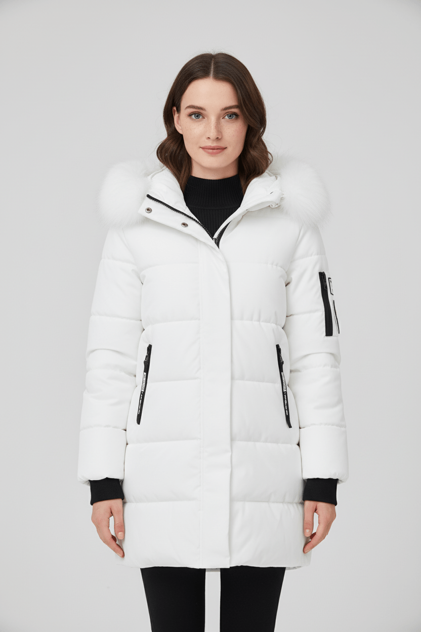 VogeLuxe | Women’s Fur Trimmed Hooded Winter Parka 0