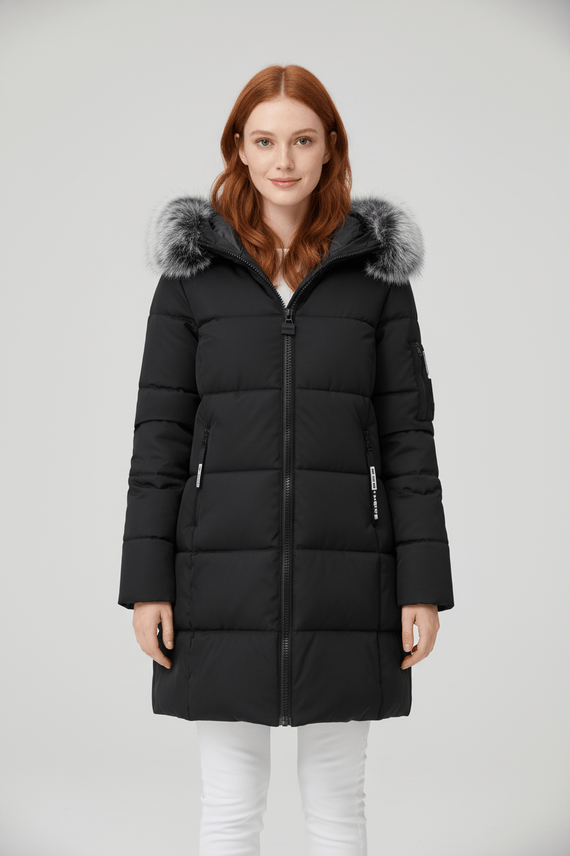 VogeLuxe | Women’s Fur Trimmed Hooded Winter Parka 3