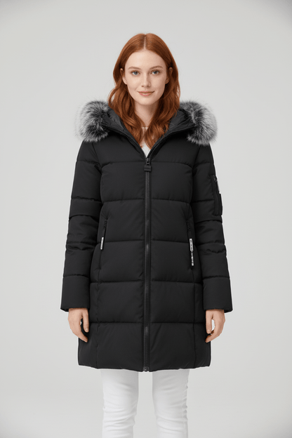 VogeLuxe | Women’s Fur Trimmed Hooded Winter Parka 3