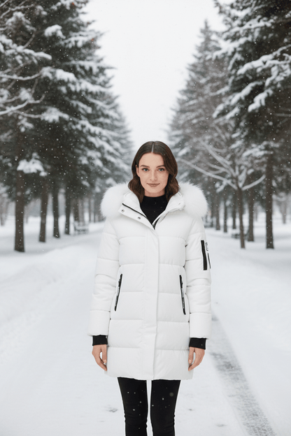 VogeLuxe | Women’s Fur Trimmed Hooded Winter Parka 6
