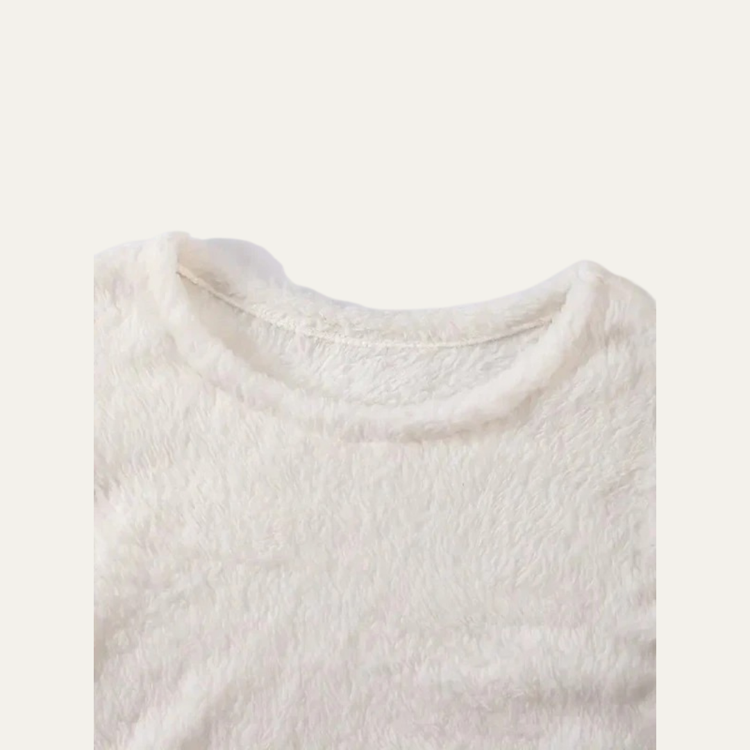 VogeLuxe | Women’s Fuzzy Christmas Tree Sherpa Lounge Top 2