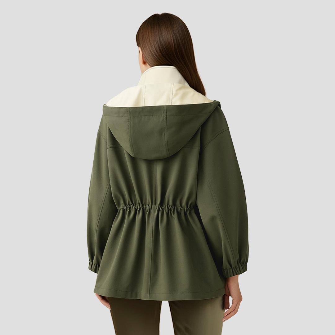 VogeLuxe | Women’s High-Collar Cape Lapel Short Coat 3