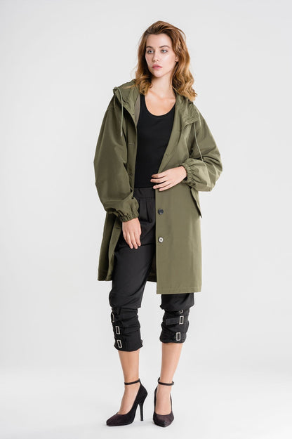 VogeLuxe | Women’s Hooded A-Line Raincoat 12