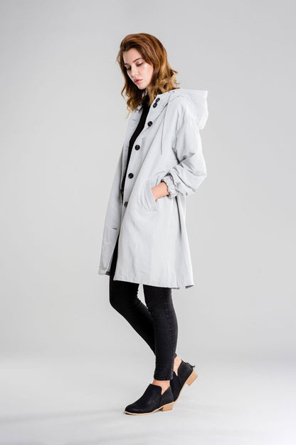 VogeLuxe | Women’s Hooded A-Line Raincoat 2