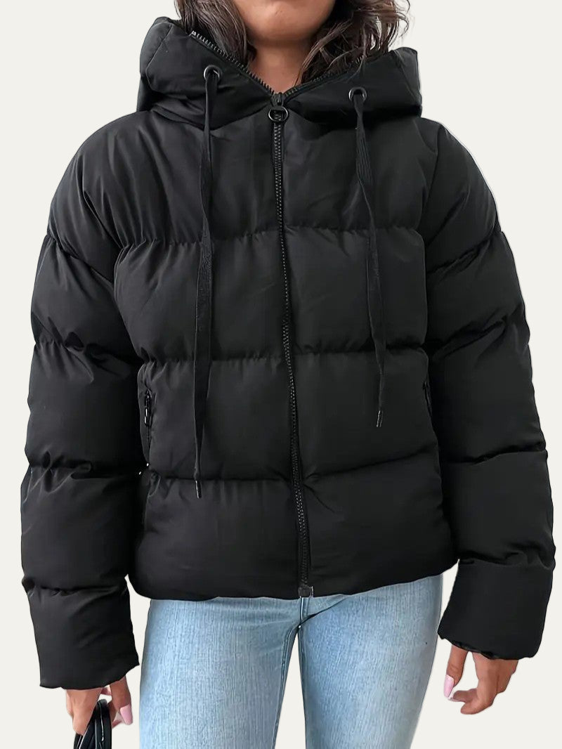 VogeLuxe | Women’s Hooded Cropped Puffer Jacket 0