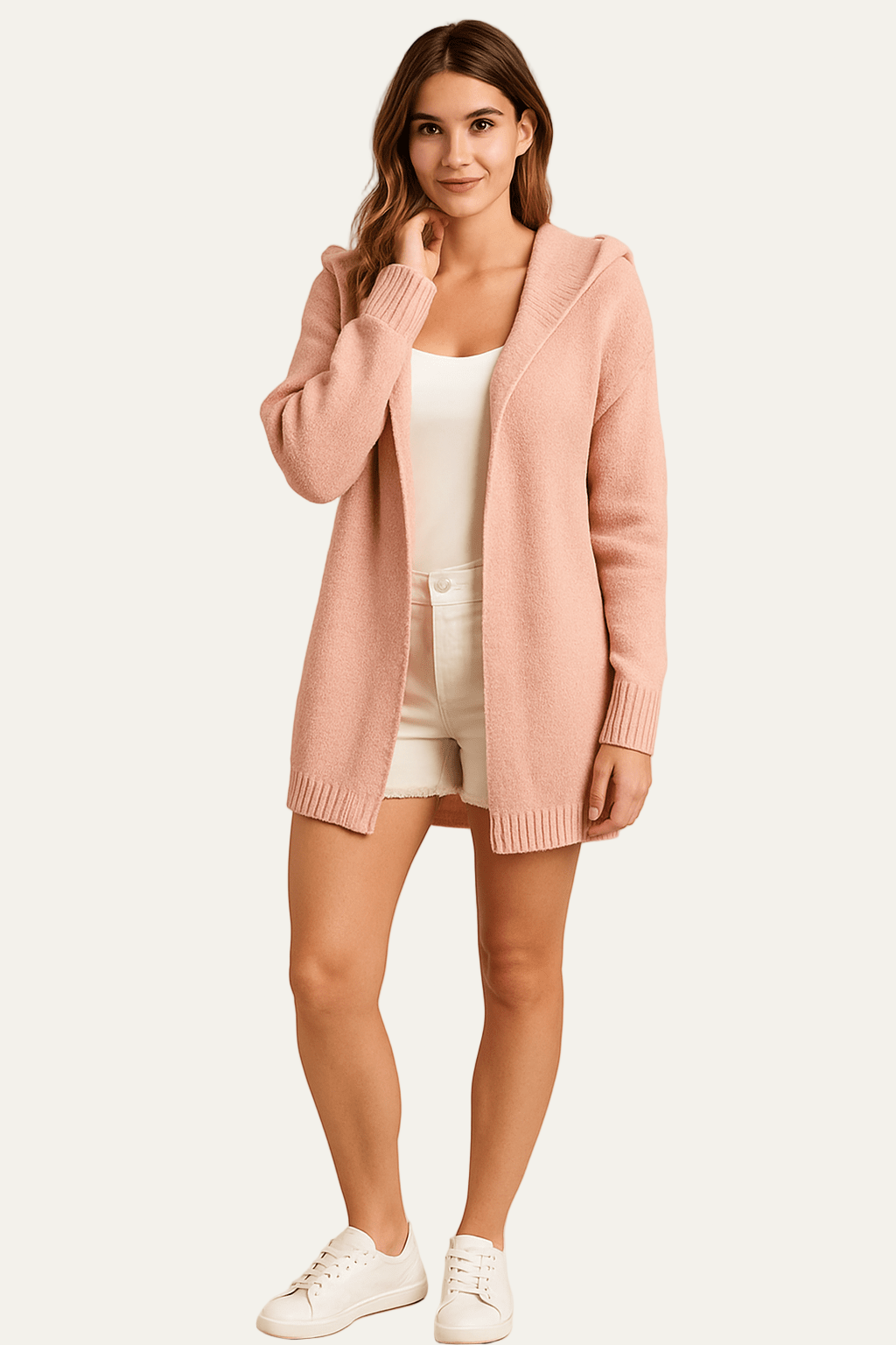 VogeLuxe | Women’s Hooded Knit Cardigan 0