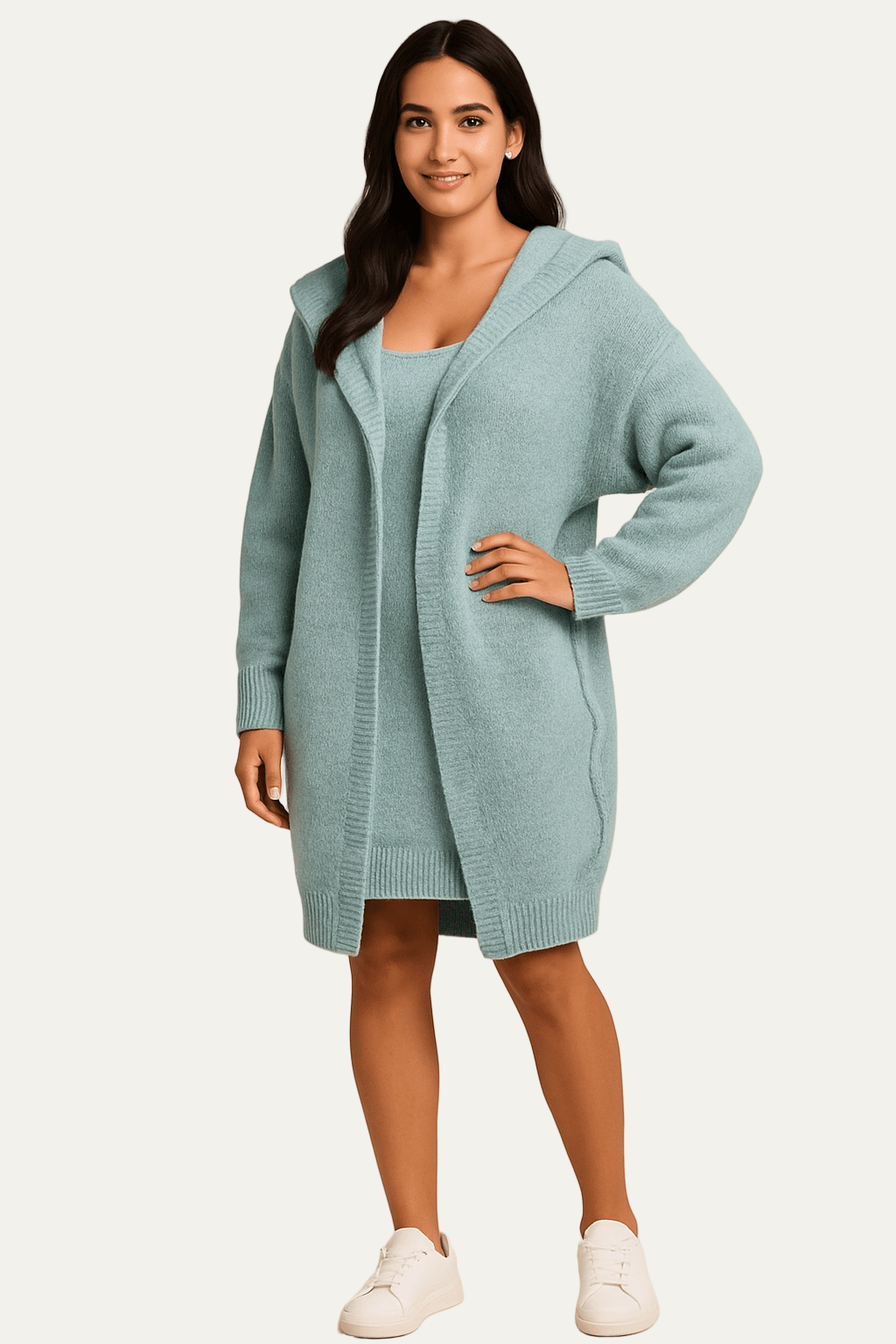 VogeLuxe | Women’s Hooded Knit Cardigan 1