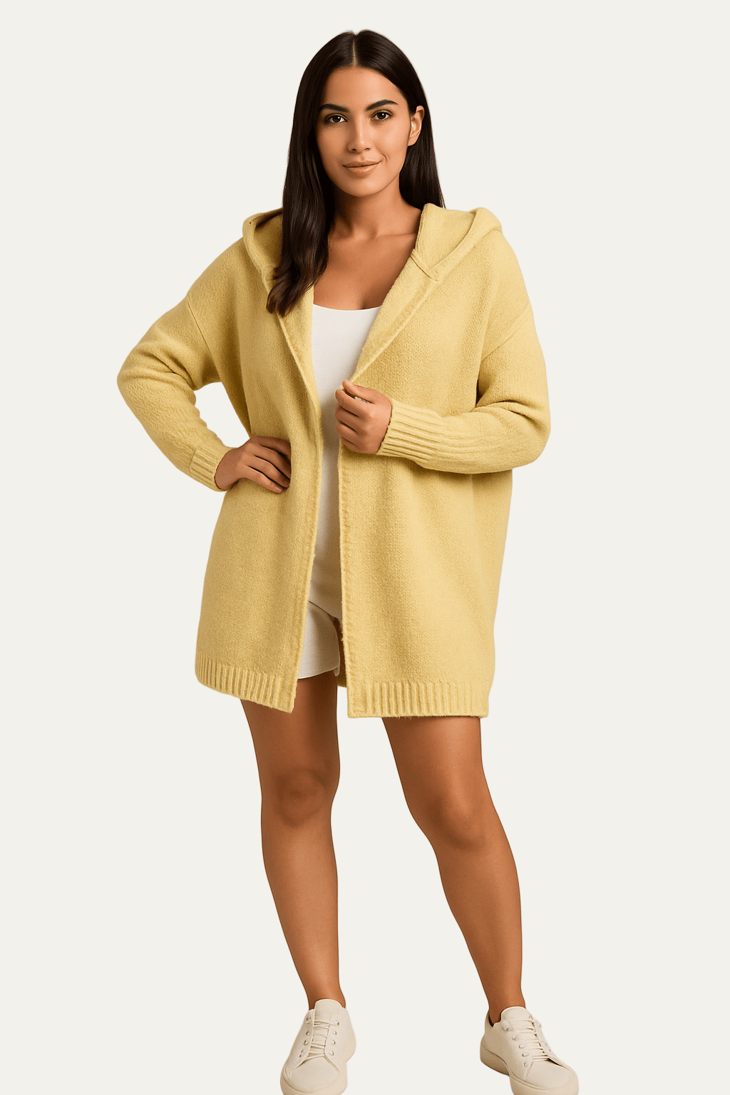 VogeLuxe | Women’s Hooded Knit Cardigan 2