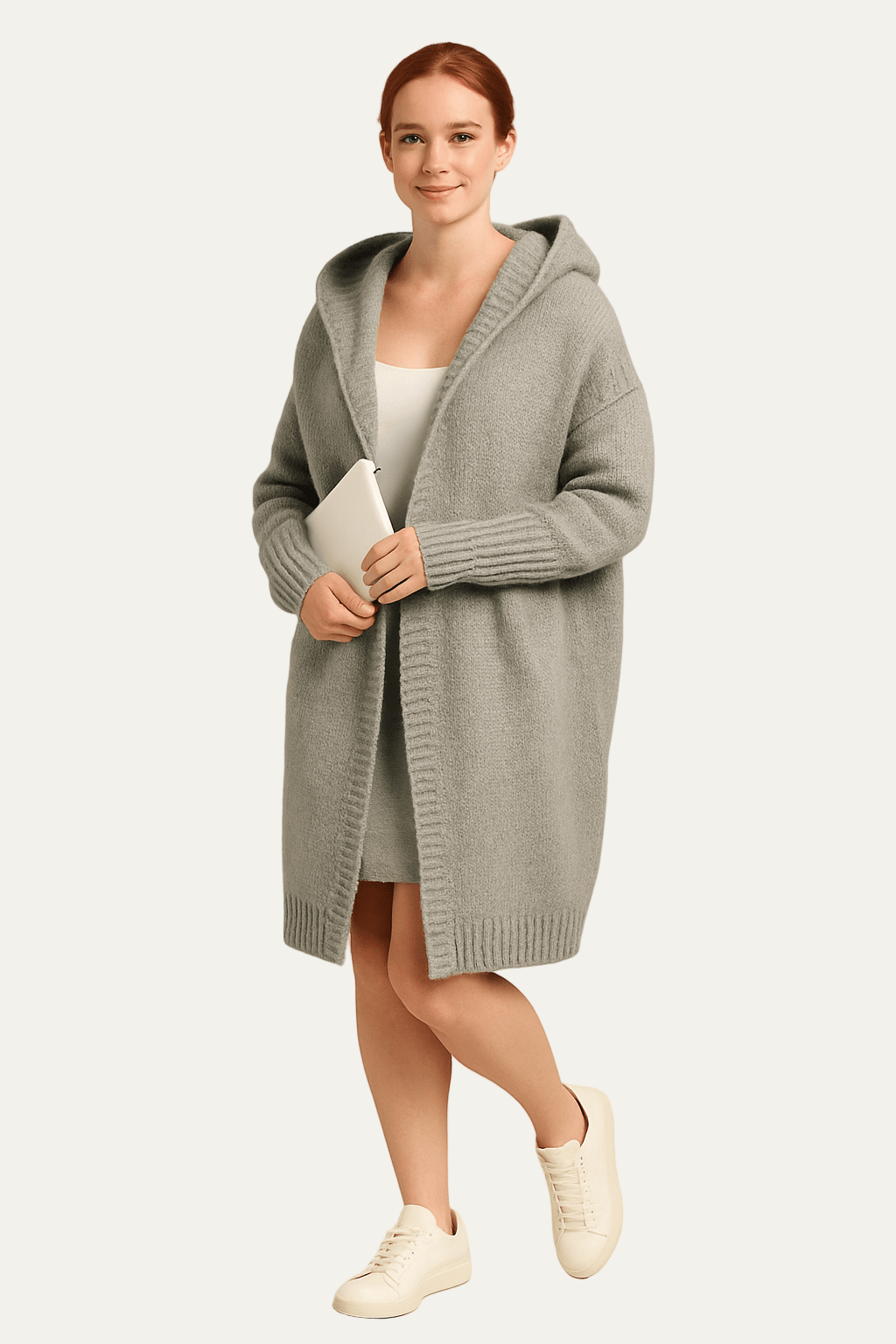 VogeLuxe | Women’s Hooded Knit Cardigan 3