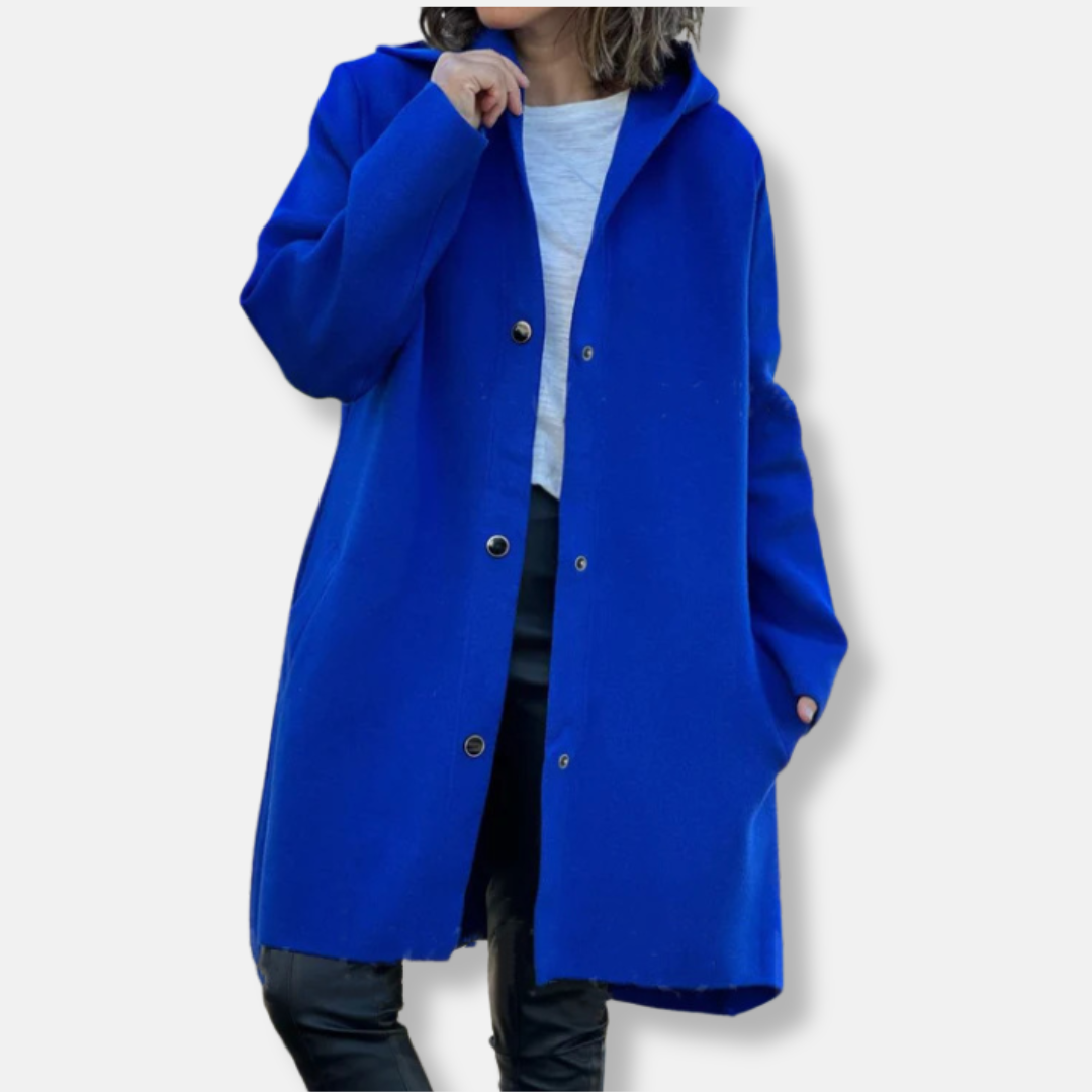 VogeLuxe | Women’s Hooded Long A-Line Coat 3