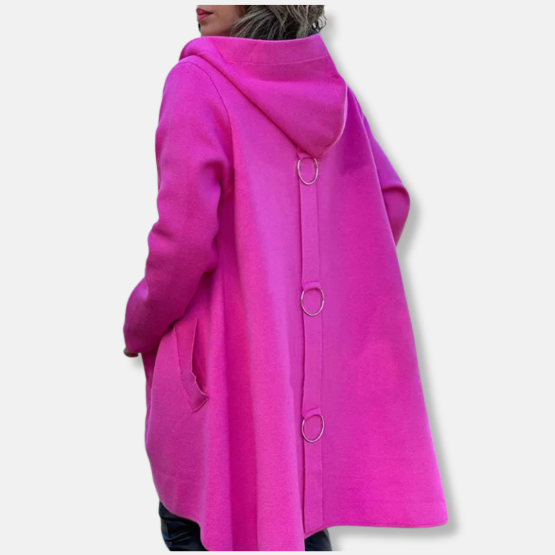 VogeLuxe | Women’s Hooded Long A-Line Coat 4