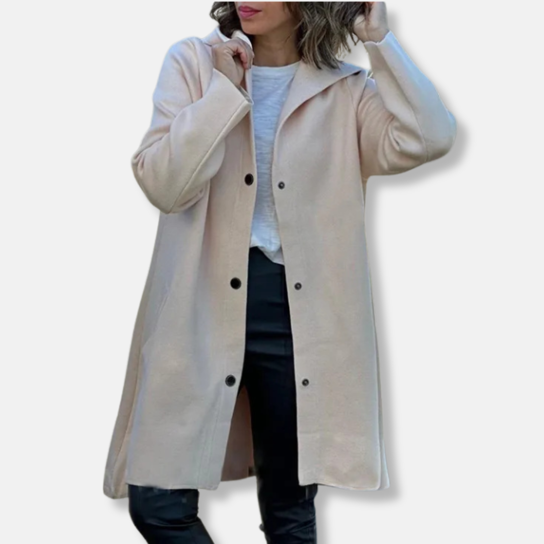 VogeLuxe | Women’s Hooded Long A-Line Coat 5