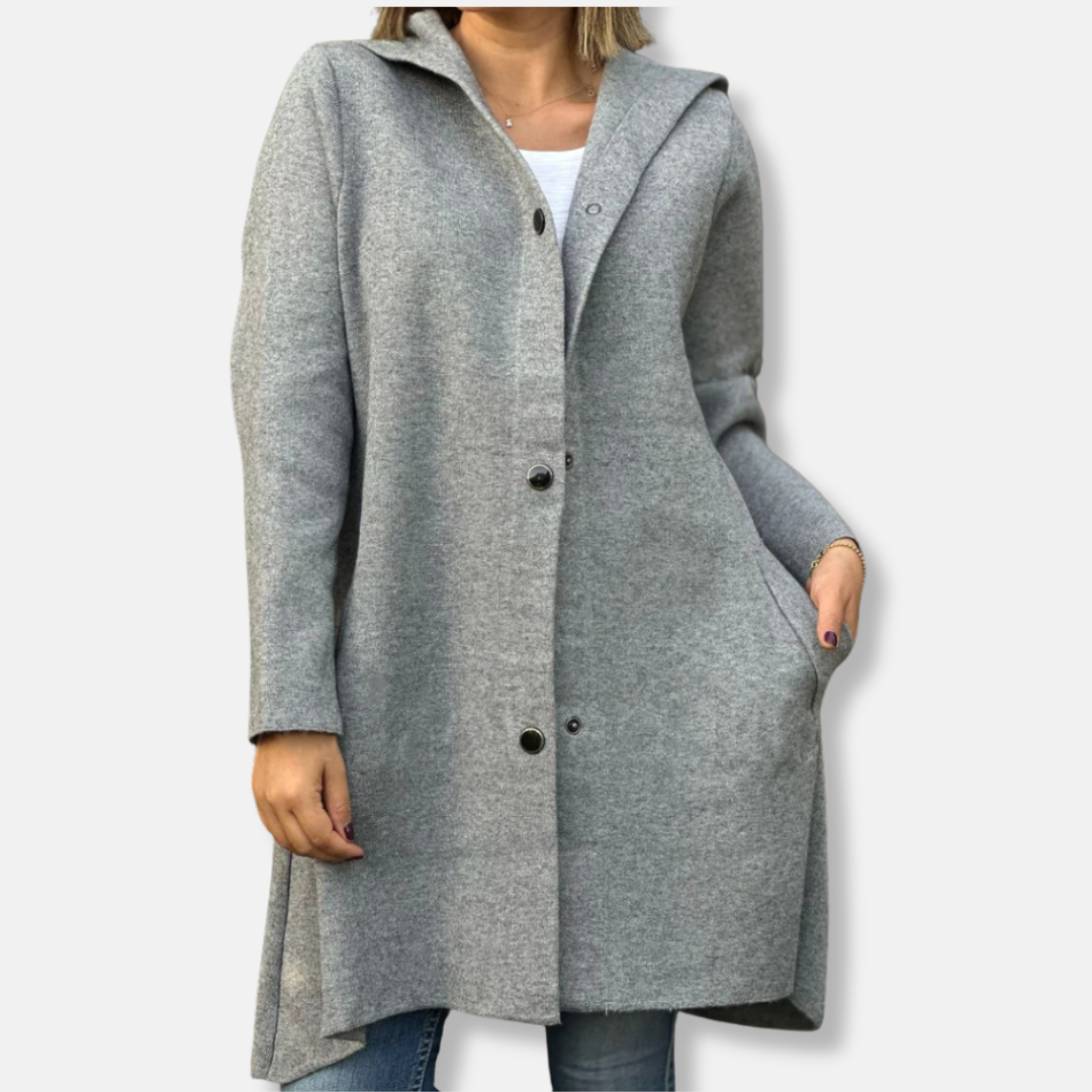 VogeLuxe | Women’s Hooded Long A-Line Coat 6