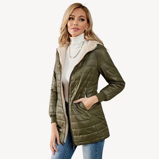 VogeLuxe | Women’s Hooded Warm Cotton Fur Coat 0