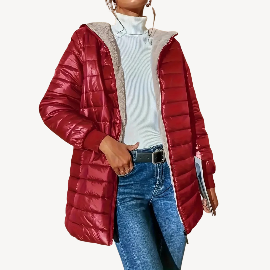 VogeLuxe | Women’s Hooded Warm Cotton Fur Coat 2