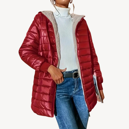 VogeLuxe | Women’s Hooded Warm Cotton Fur Coat 2