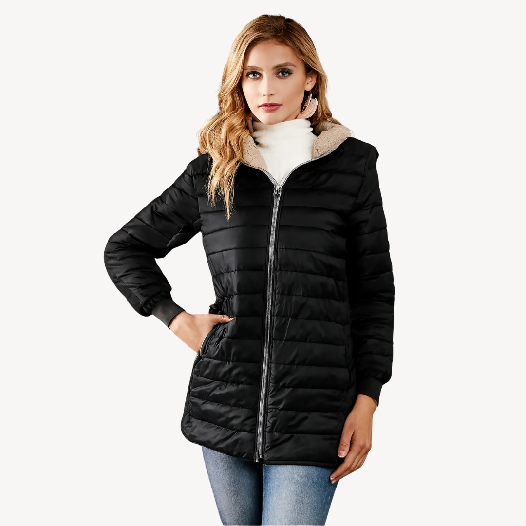 VogeLuxe | Women’s Hooded Warm Cotton Fur Coat 3