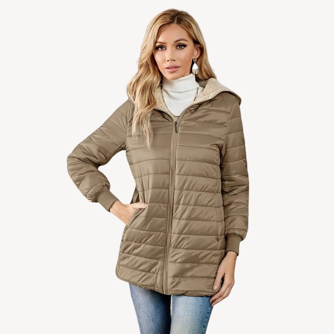 VogeLuxe | Women’s Hooded Warm Cotton Fur Coat 4