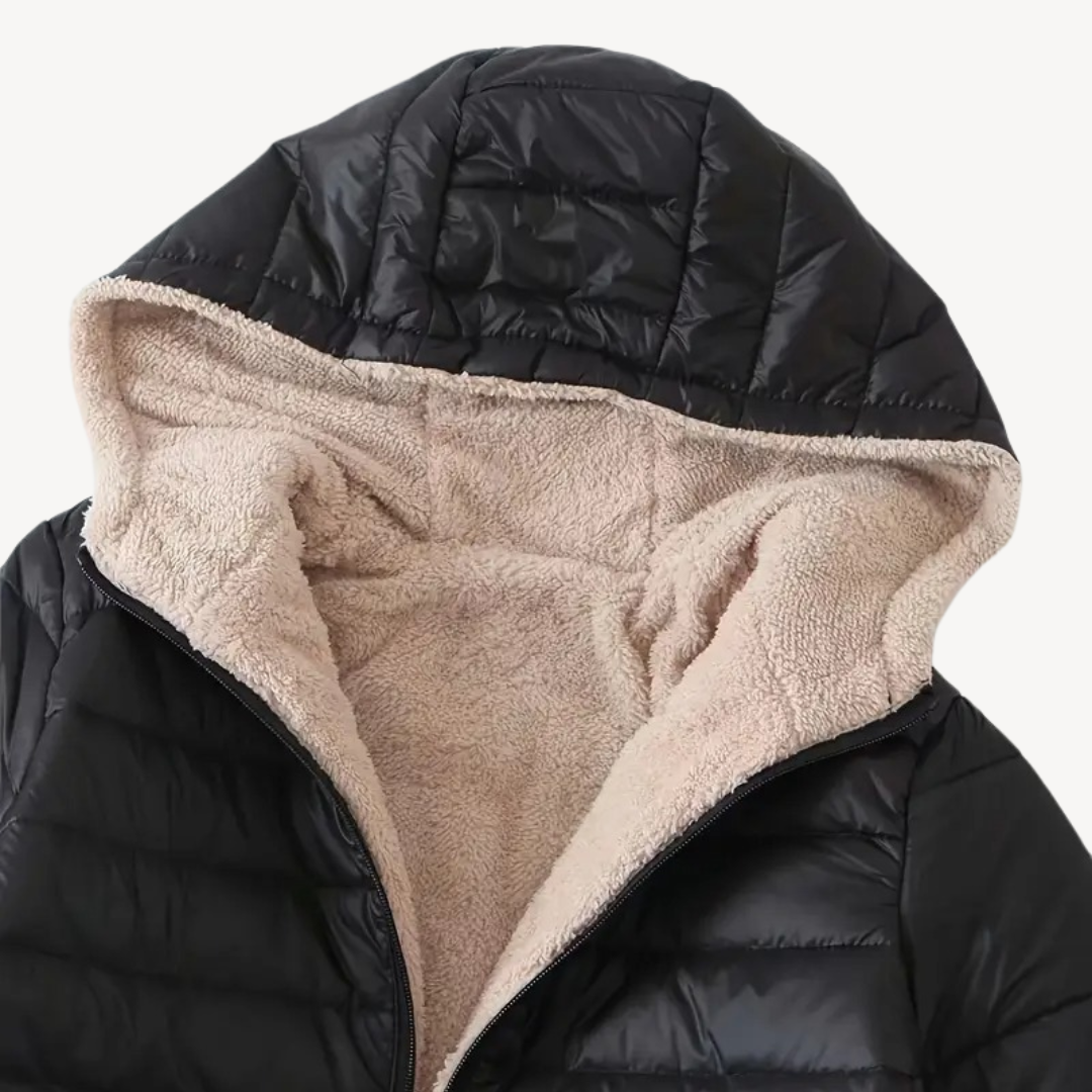 VogeLuxe | Women’s Hooded Warm Cotton Fur Coat 8