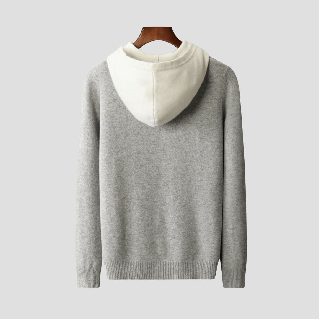 VogeLuxe | Women’s Knitted Hoodie with Button Detail 1