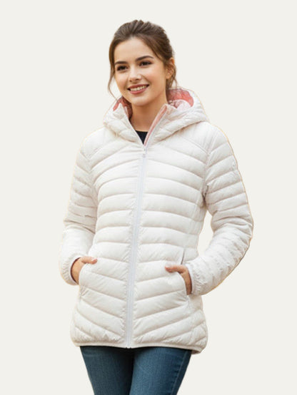 VogeLuxe | Women’s Lightweight Hooded Puffer Jacket 0