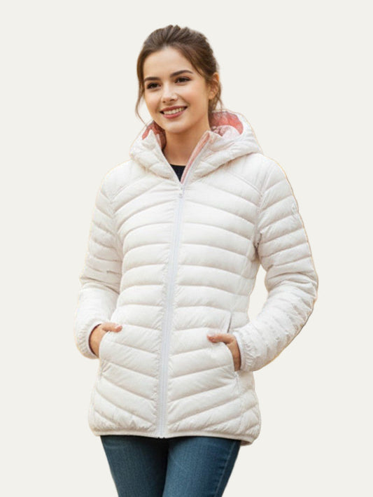 VogeLuxe | Women’s Lightweight Hooded Puffer Jacket 0