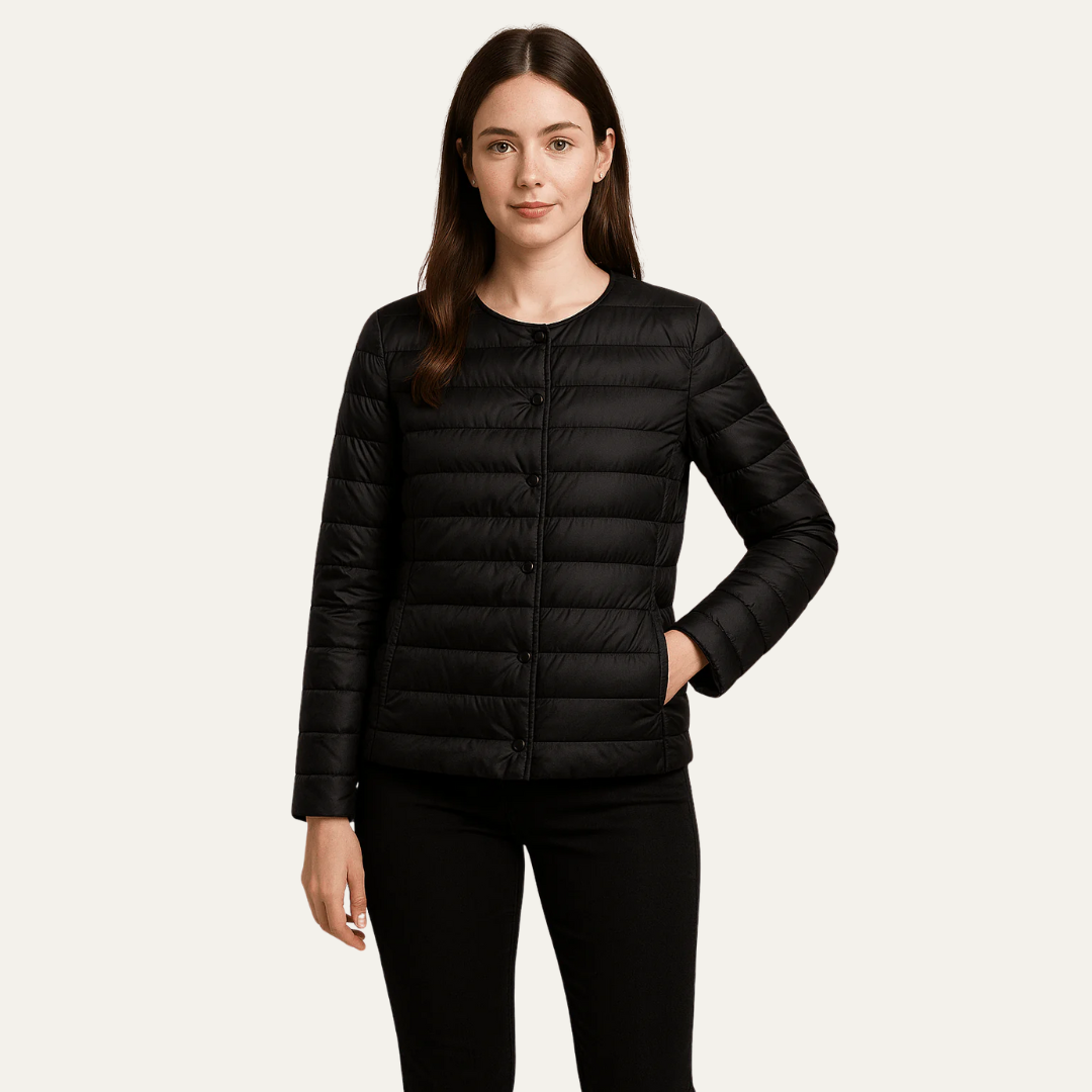 VogeLuxe | Women’s Lightweight Quilted Snap Jacket 0