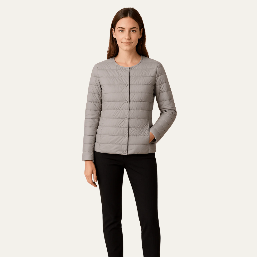VogeLuxe | Women’s Lightweight Quilted Snap Jacket 2