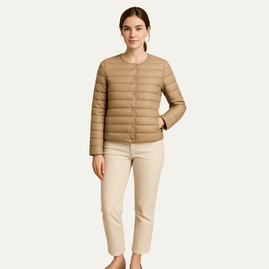 VogeLuxe | Women’s Lightweight Quilted Snap Jacket 4