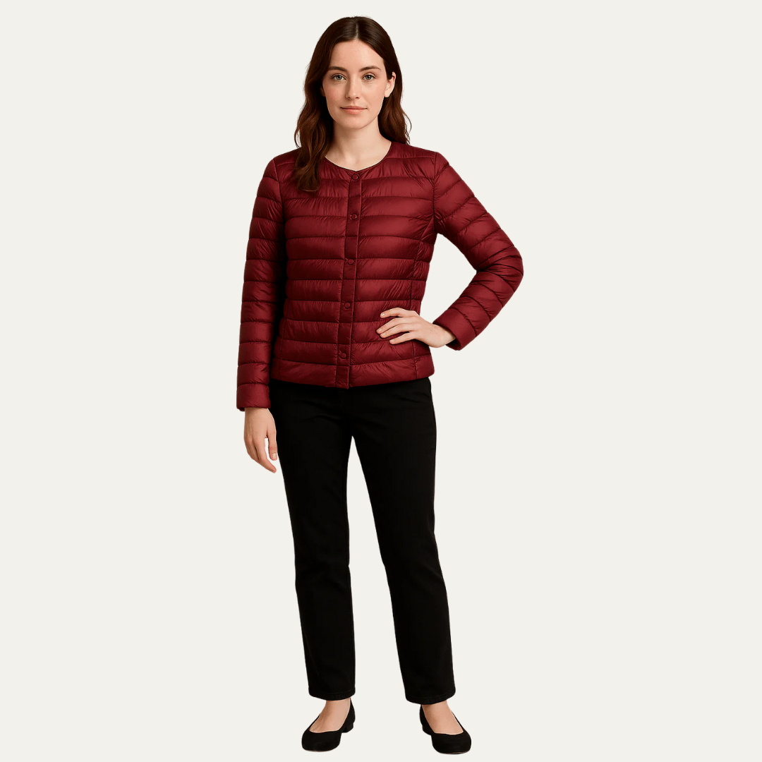 VogeLuxe | Women’s Lightweight Quilted Snap Jacket 6