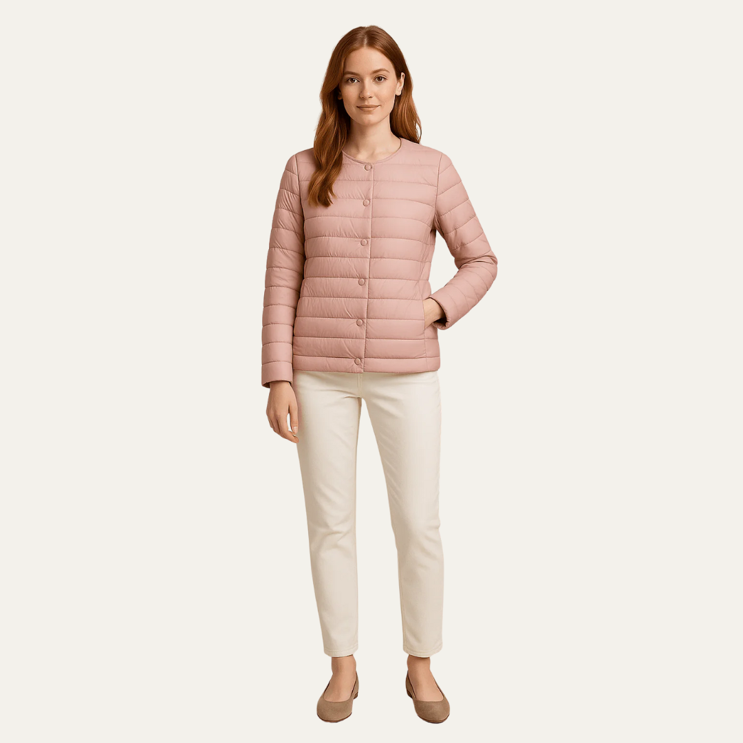 VogeLuxe | Women’s Lightweight Quilted Snap Jacket 7