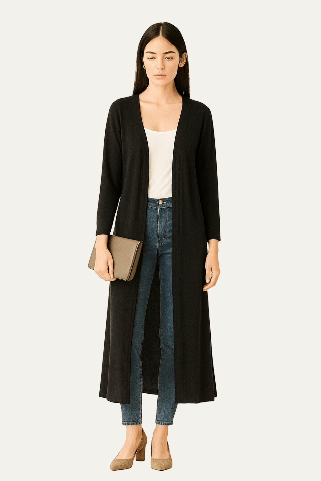 VogeLuxe | Women’s Long-Line Open Cardigan 4
