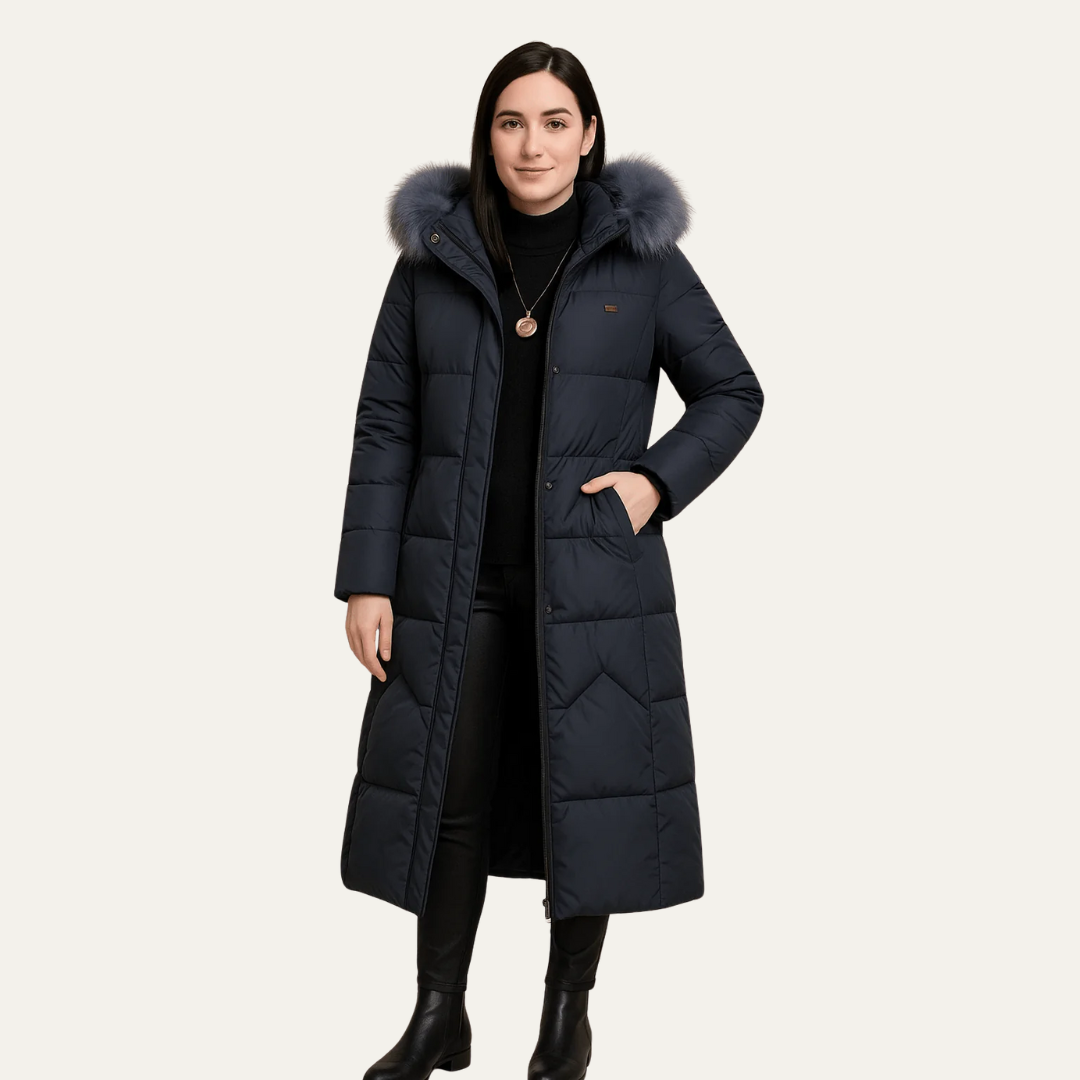 VogeLuxe | Women’s Long Faux Fur Hooded Puffer Coat 4