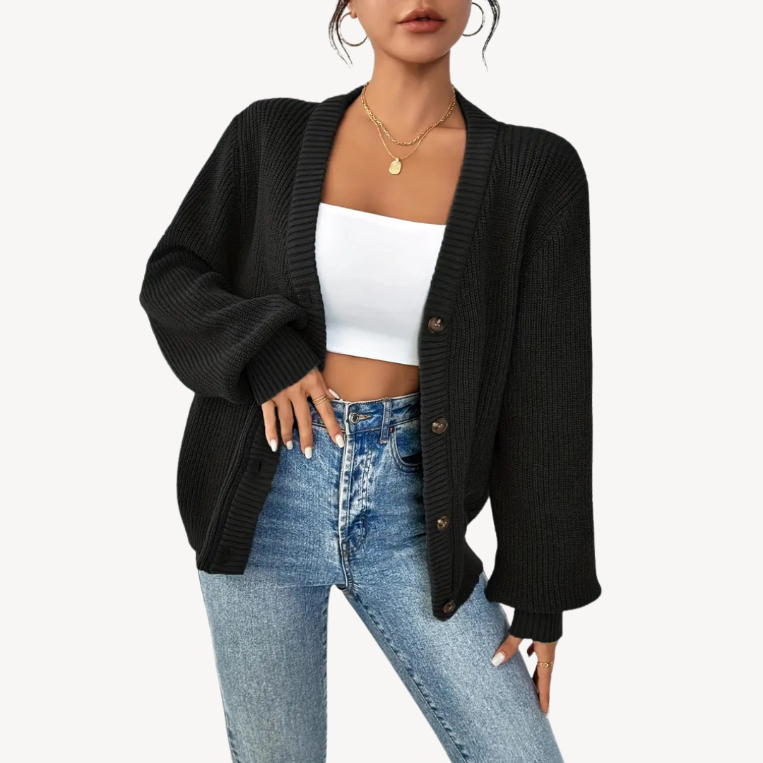 VogeLuxe | Women’s Long Sleeve Button Front Cardigan 2