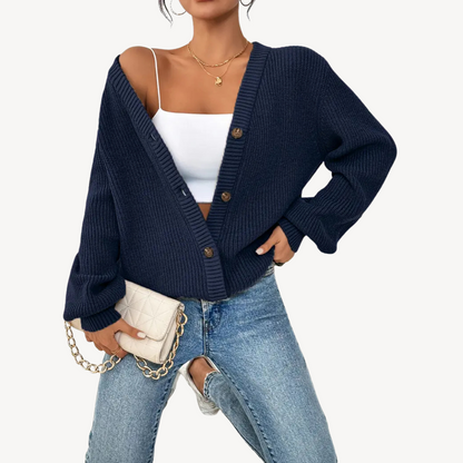 VogeLuxe | Women’s Long Sleeve Button Front Cardigan 3