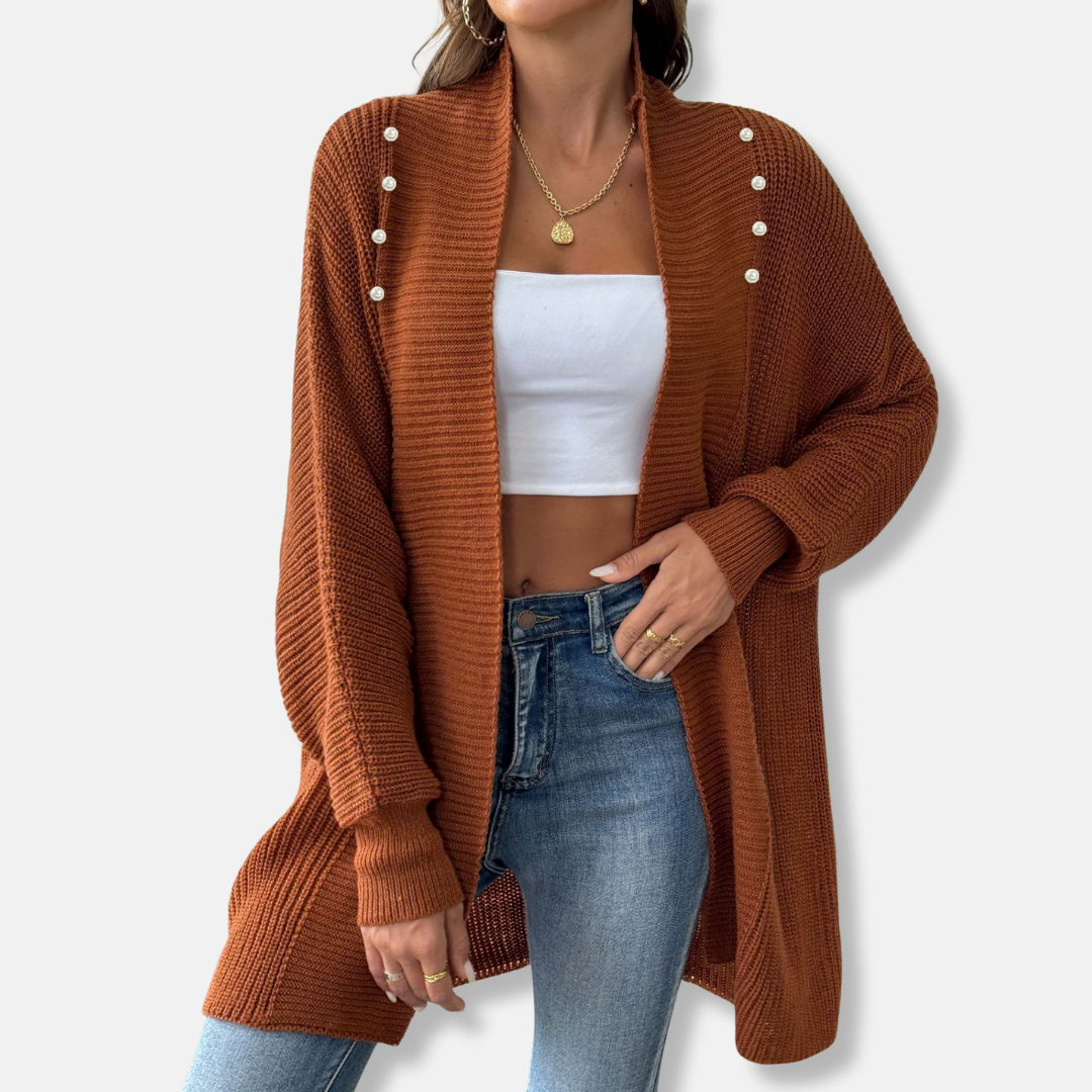 VogeLuxe | Women’s Longline Chunky Knit Cardigan 2